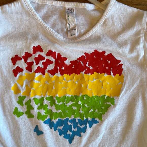 Rabbit Skins. Size 5/6 toddler girls. Butterfly heart flowy t-shirt. - Picture 2 of 4